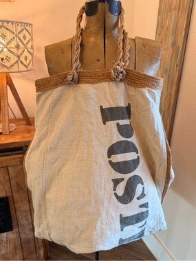 Canvas Rope Tote Bag in Natural